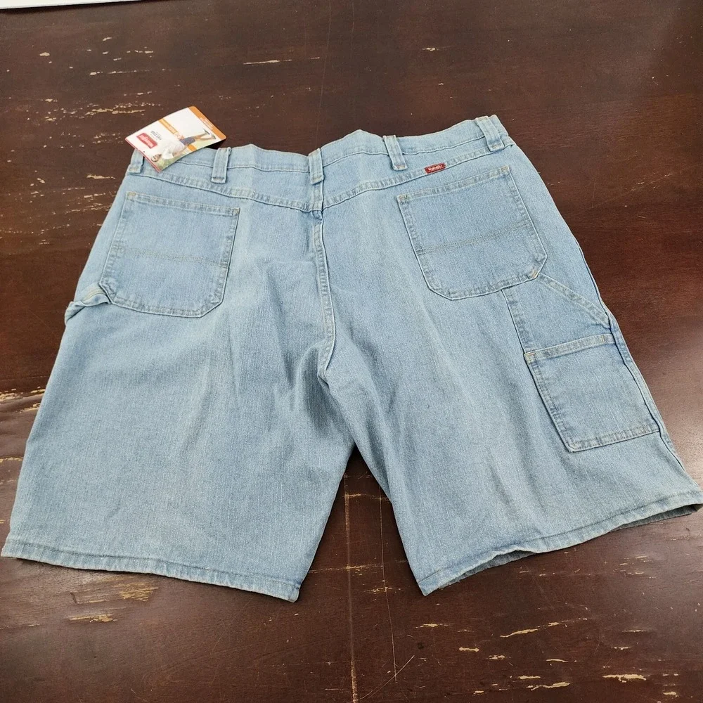 Wrangler Mens‎ 44 Relaxed Fit FLEX Denim Jean Shorts Cotton Blend 10
